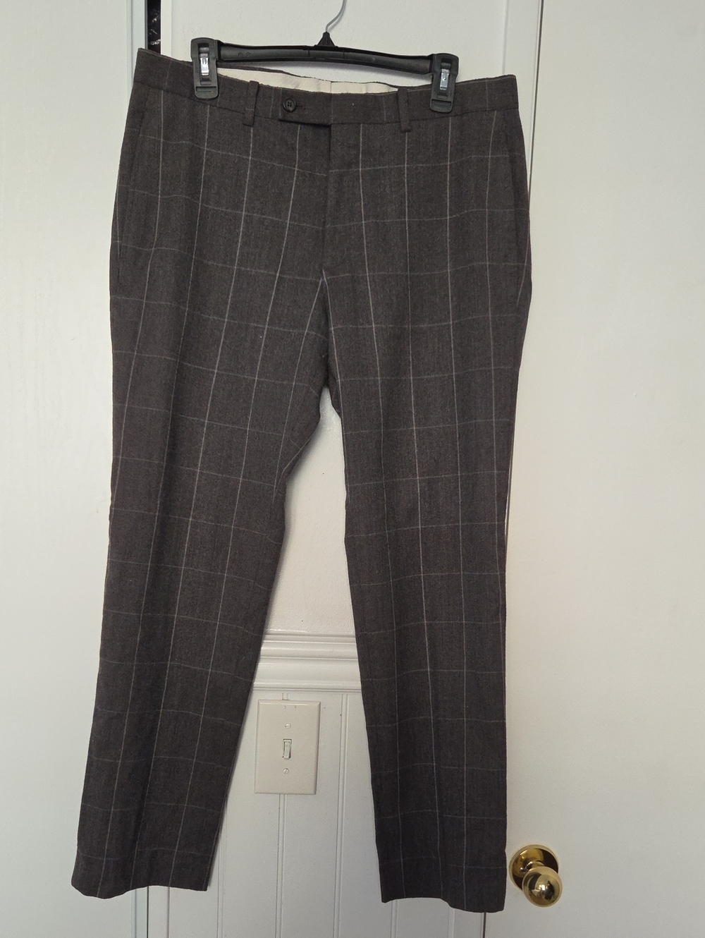 Ralph Lauren Brown Windowpane Dress Pants